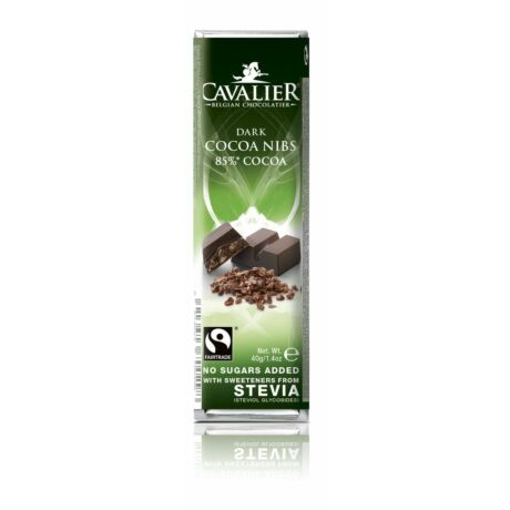Belga Cukormentes Étcsokoládé szelet kakaódarabokkal, steviával | Cavalier
