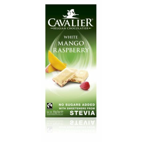 Belga cukormentes fehér csokoládé mangóval és málnával, steviával | Cavalier