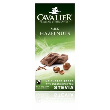 Belga Cukormentes Tejcsokoládé mogyoródarabokkal, steviával | Cavalier