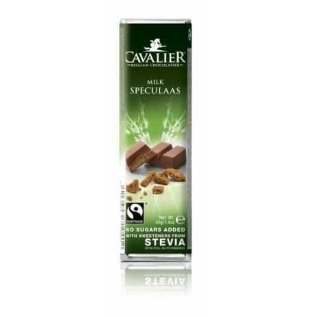 Belga Cukormentes Tejcsokoládé speculaas (keksz) darabokkal, steviával | Cavalier